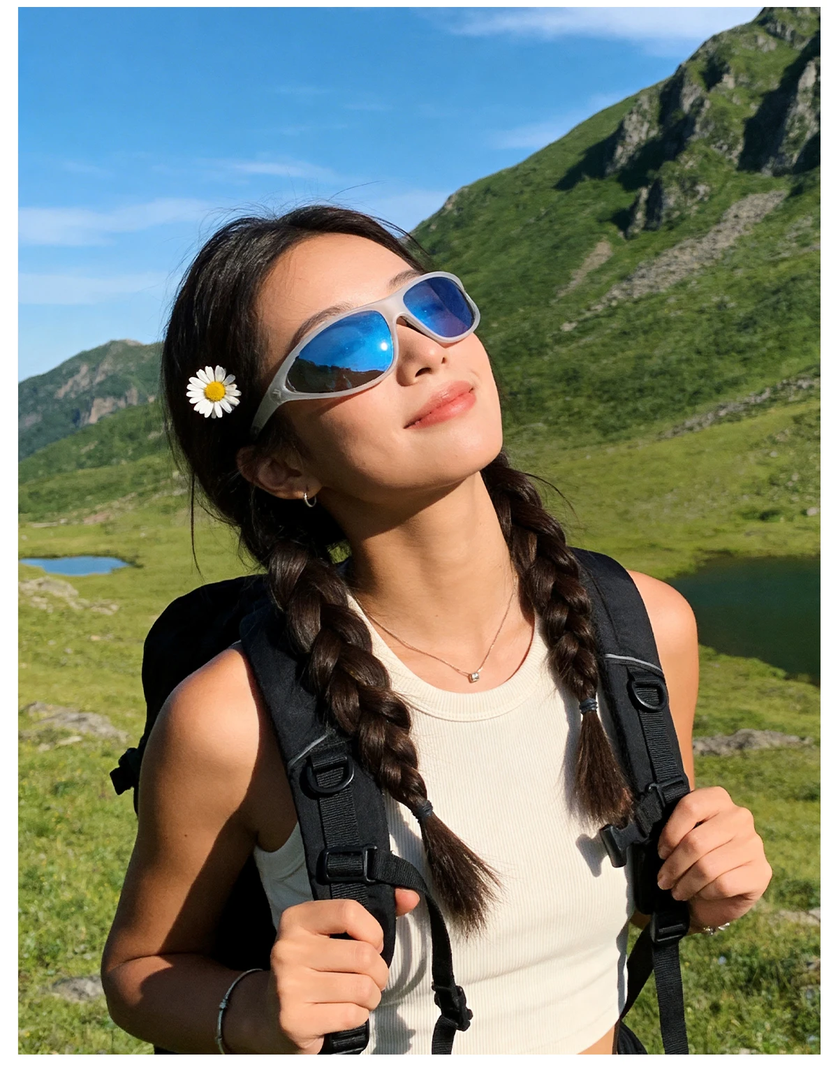 KAPVOE Hiking Sunglasses Outdoor Cycling Sports Eyewear Mountain Road Biking Glasses Racing Eyewear Stylish Cat-Eye Sunglasses