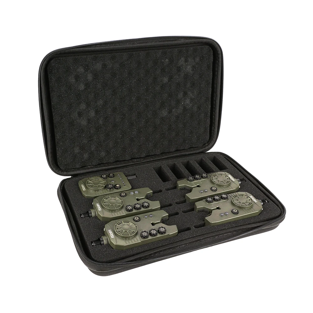Hirisi F20-4 Adjustable Sensitivity Fishing Bite Alarm Set for Outdoor Carp Fishing with 300m Long Distance Volume Control