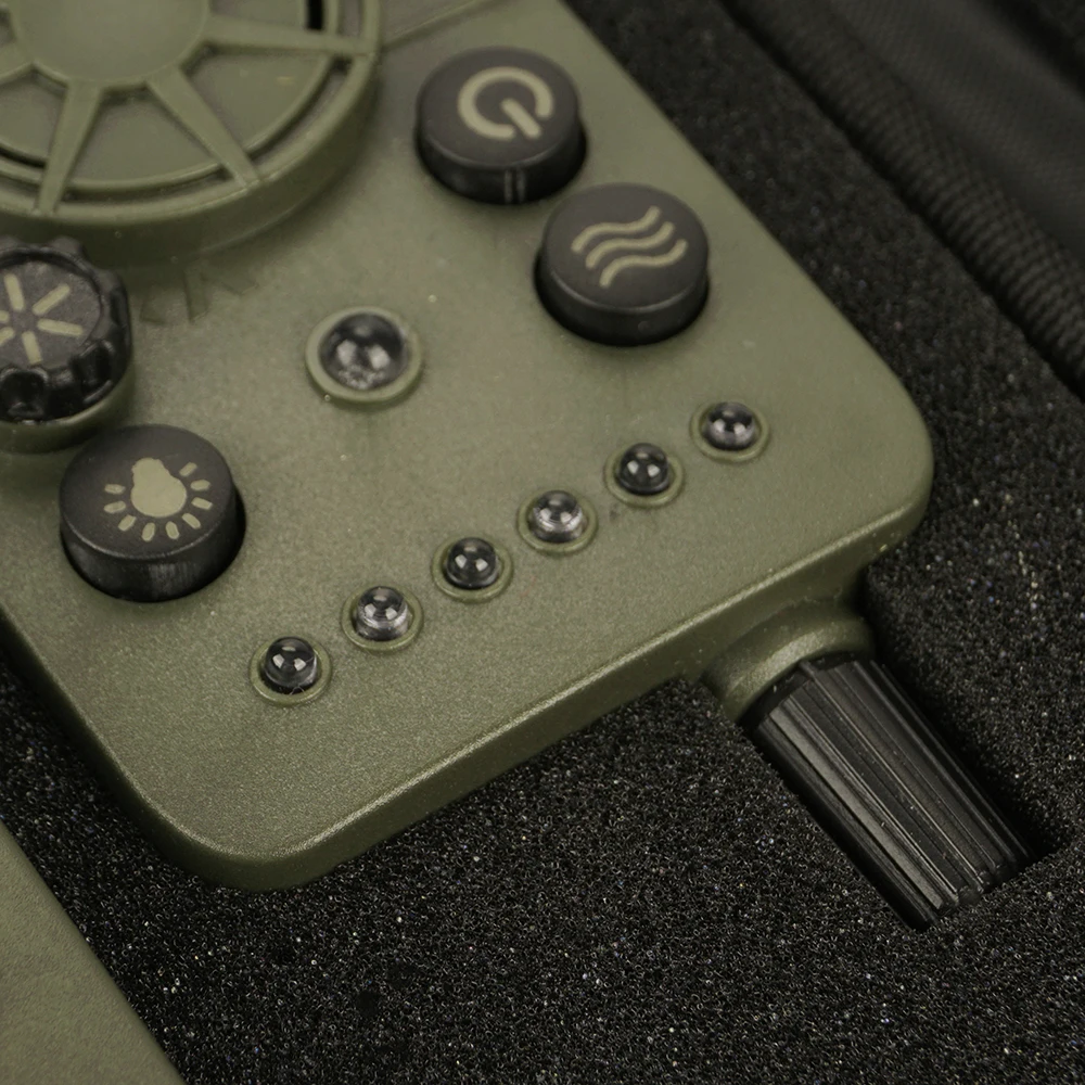 Hirisi F20-4 Adjustable Sensitivity Fishing Bite Alarm Set for Outdoor Carp Fishing with 300m Long Distance Volume Control