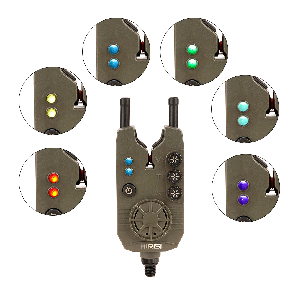 Hirisi F20-4 Adjustable Sensitivity Fishing Bite Alarm Set for Outdoor Carp Fishing with 300m Long Distance Volume Control