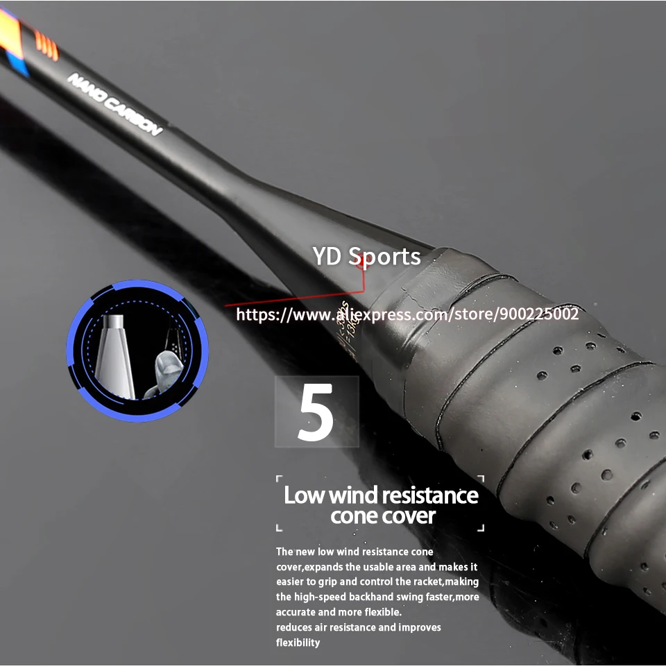 Lightest 10U Carbon Fiber Badminton Rackets Strung High Tension 22-35LBS Professional G4 13KG Racquet Speed Sports For Adult