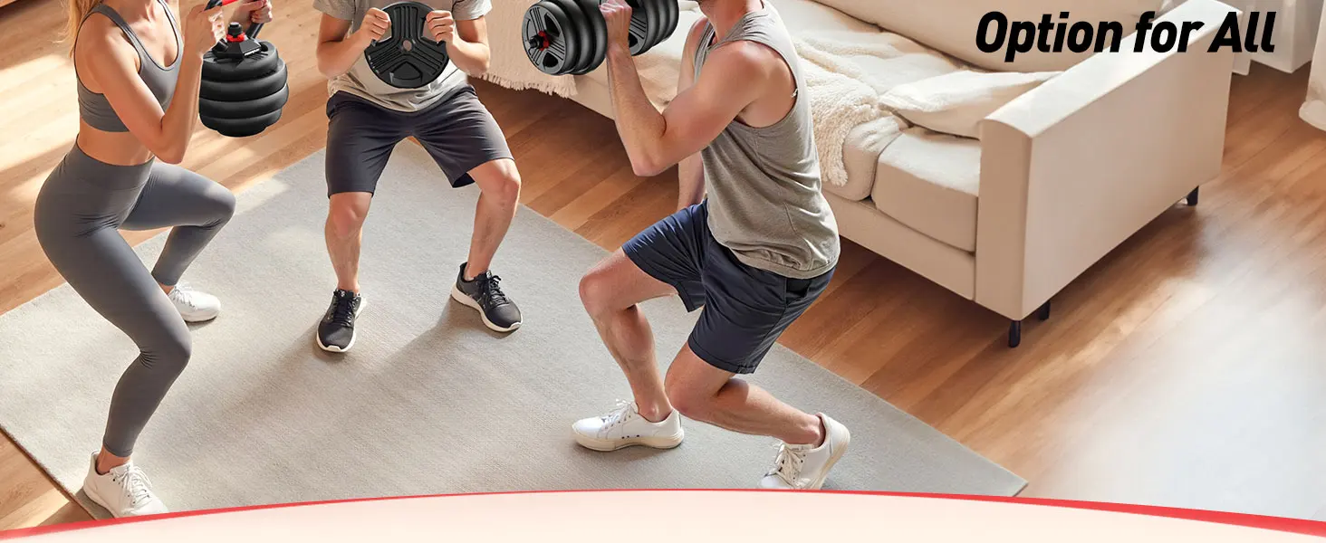 FED Fitness Feierdun Series DS4 Dumbbell Set 9-20kg Adjustable Dumbbells 2er Set, 5-in-1 Barbell, Kettlebell, Push-up Stand, Full Body Strength Training