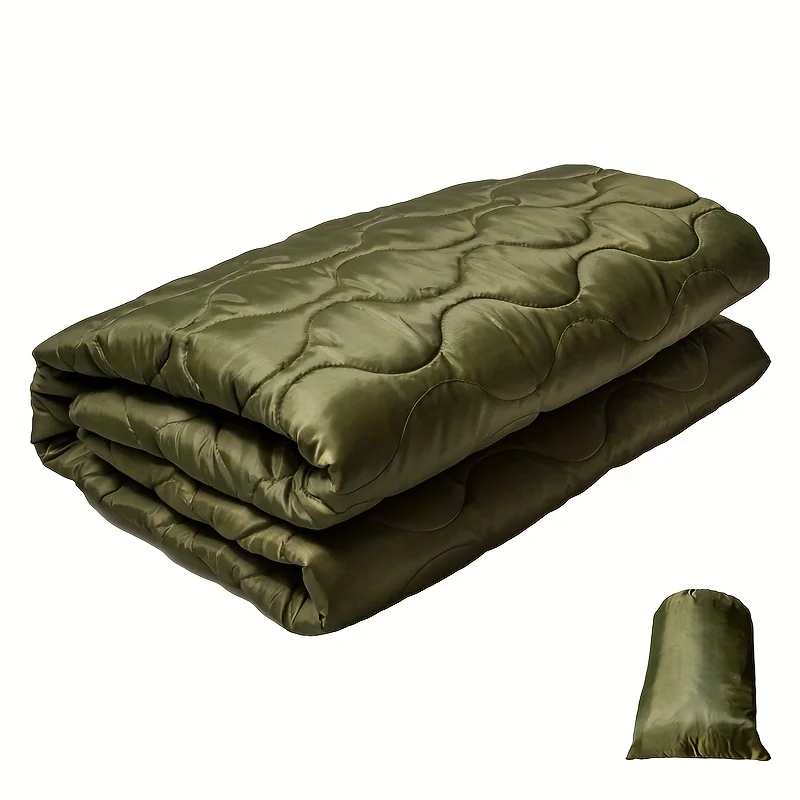 Woobie Blanket, Military Poncho Liner Thermal Insulated, WaterResistant Camping Quilt with Compression Bag for Hiking & Survival