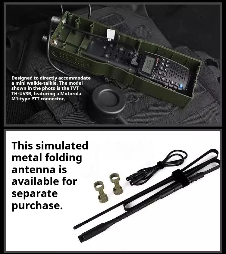 Tactical Military Softair Army Radio PRC 152 / PRC 148 Dummy Radio Case Antenna Package Talkie Walkie Interphone Model Cospaly