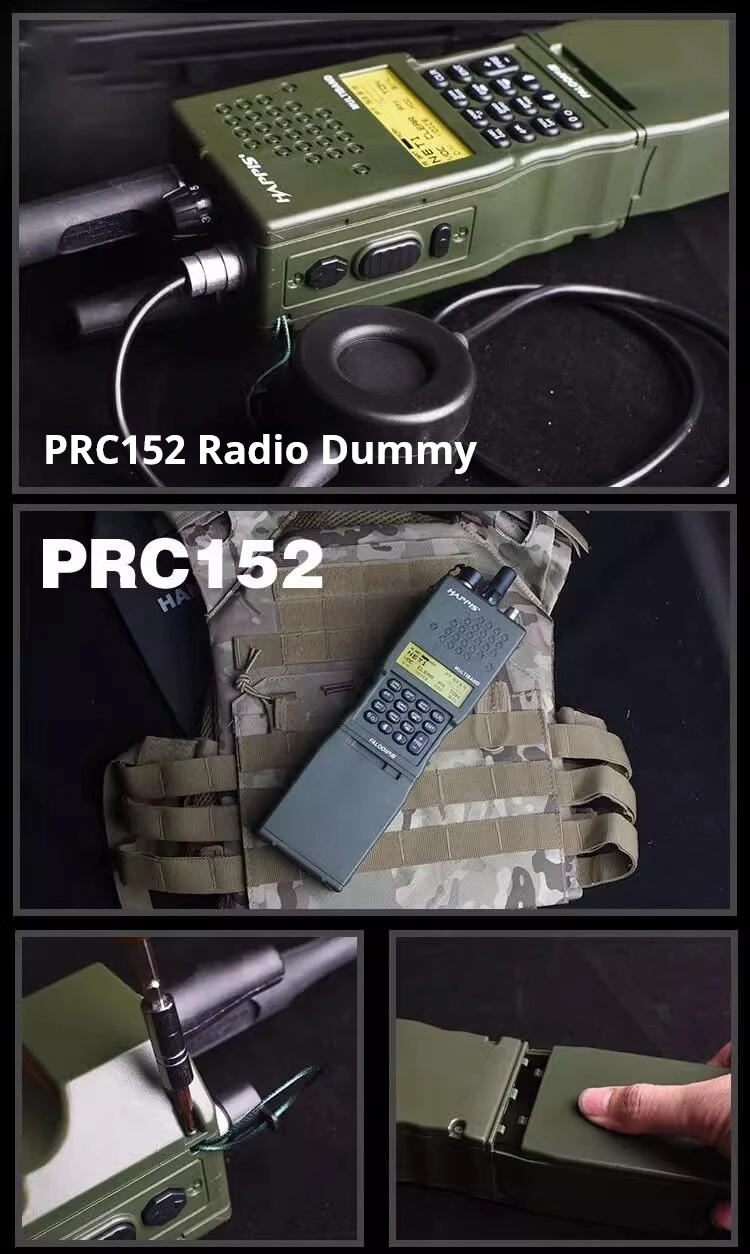 Tactical Military Softair Army Radio PRC 152 / PRC 148 Dummy Radio Case Antenna Package Talkie Walkie Interphone Model Cospaly