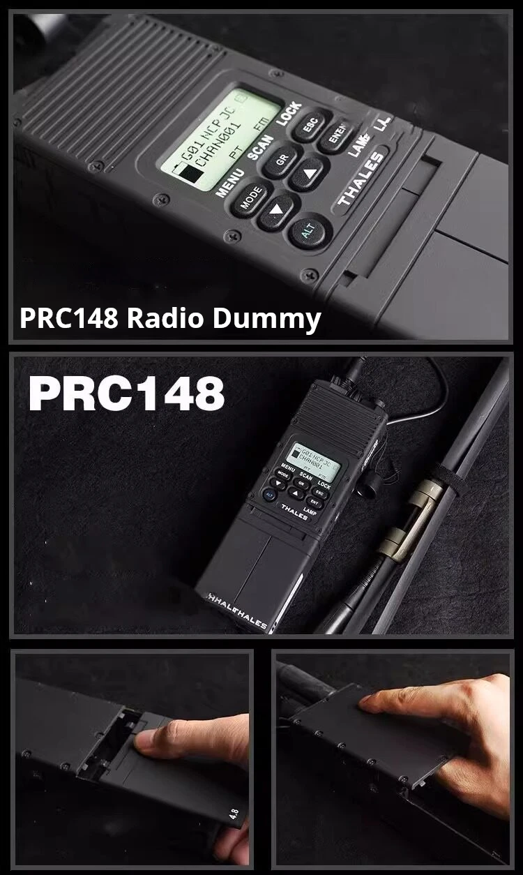 Tactical Military Softair Army Radio PRC 152 / PRC 148 Dummy Radio Case Antenna Package Talkie Walkie Interphone Model Cospaly