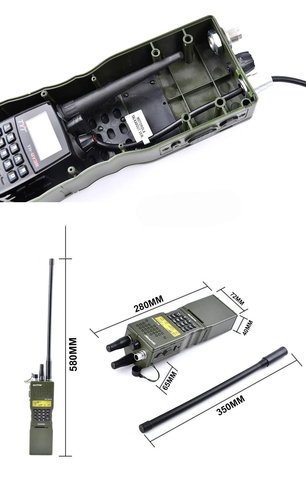 Tactical Military Softair Army Radio PRC 152 / PRC 148 Dummy Radio Case Antenna Package Talkie Walkie Interphone Model Cospaly
