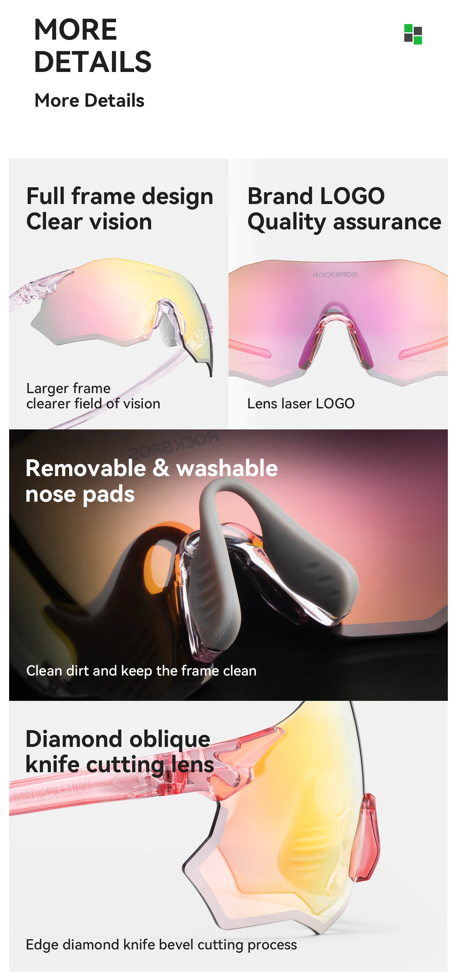 ROCKBROS Local Shipping Cycling Glasses Polarized Glasses or Photochromic Glasses UV400+ Light Windproof Sports Running Glasses