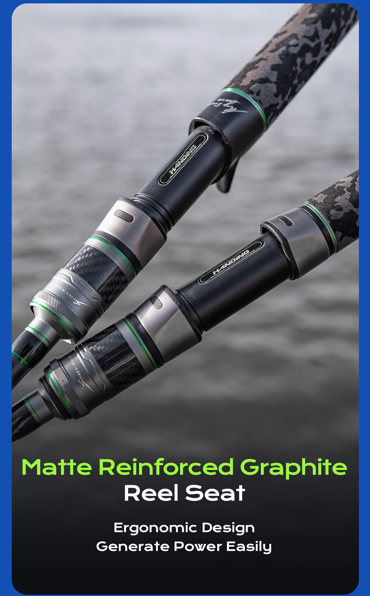 [From Poland] HANDING SINDOREI Fishing Rod 260g Lure Weight H/XH/XXH Fast Action Fishing Rods for Pike Snakehead Rods 2.13-2.69M