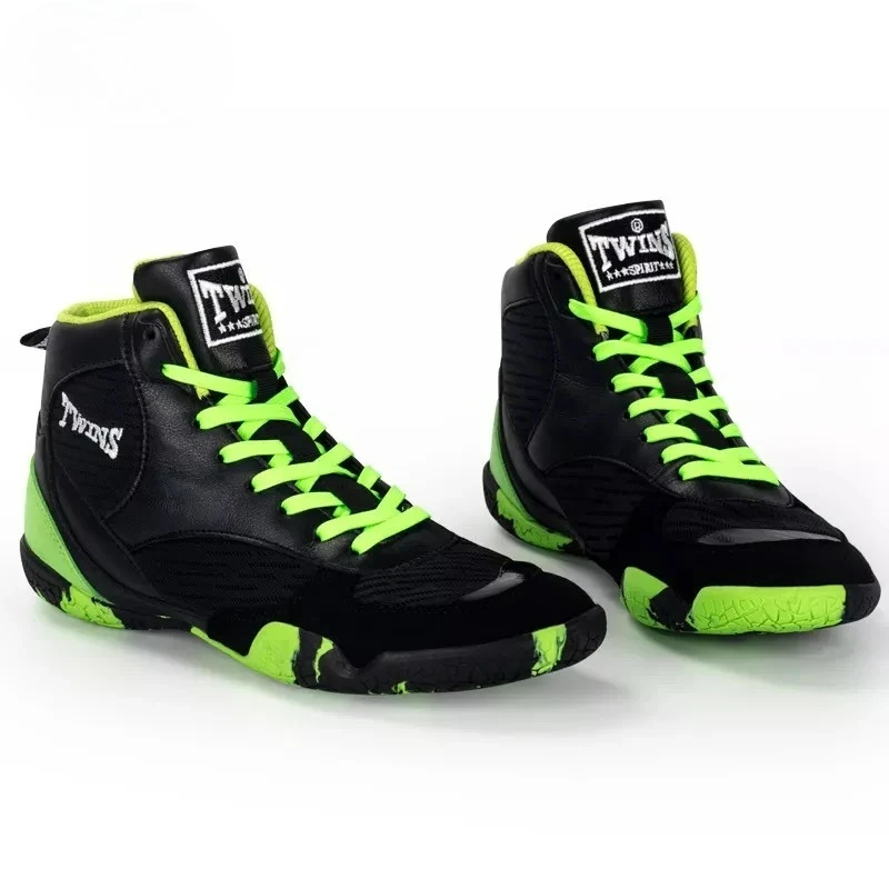 Professional Wrestling Boots for Men Women Black White Boxing Sneakers CouplesBreathable Fighting Boots Gym Training Shoe