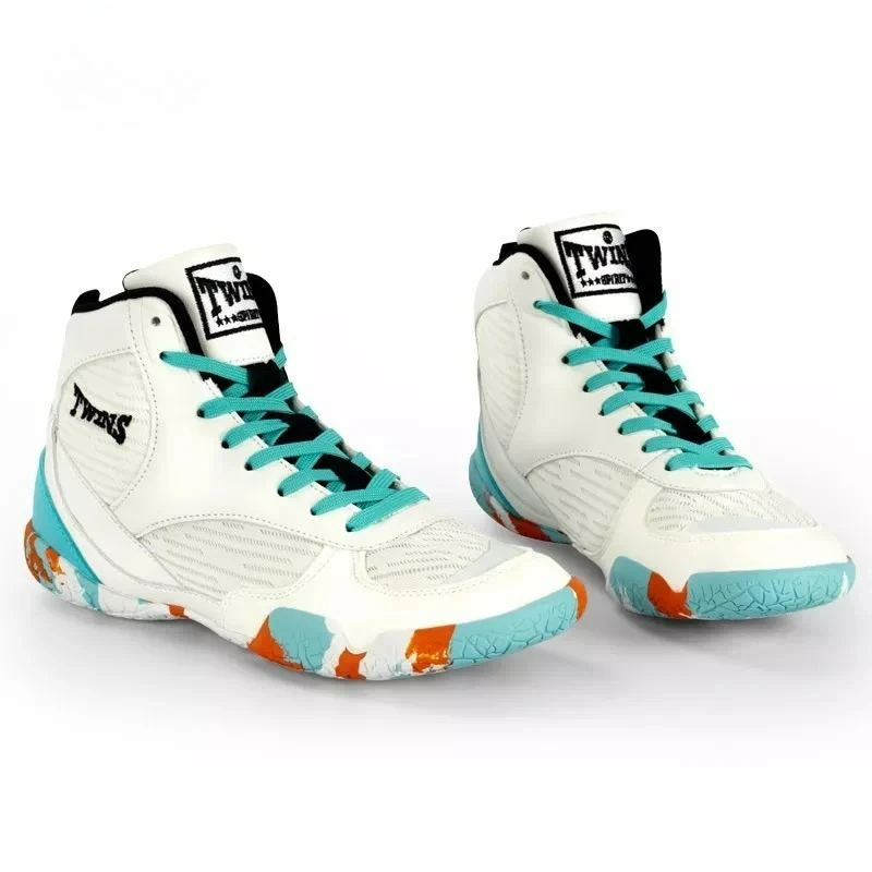 Professional Wrestling Boots for Men Women Black White Boxing Sneakers CouplesBreathable Fighting Boots Gym Training Shoe