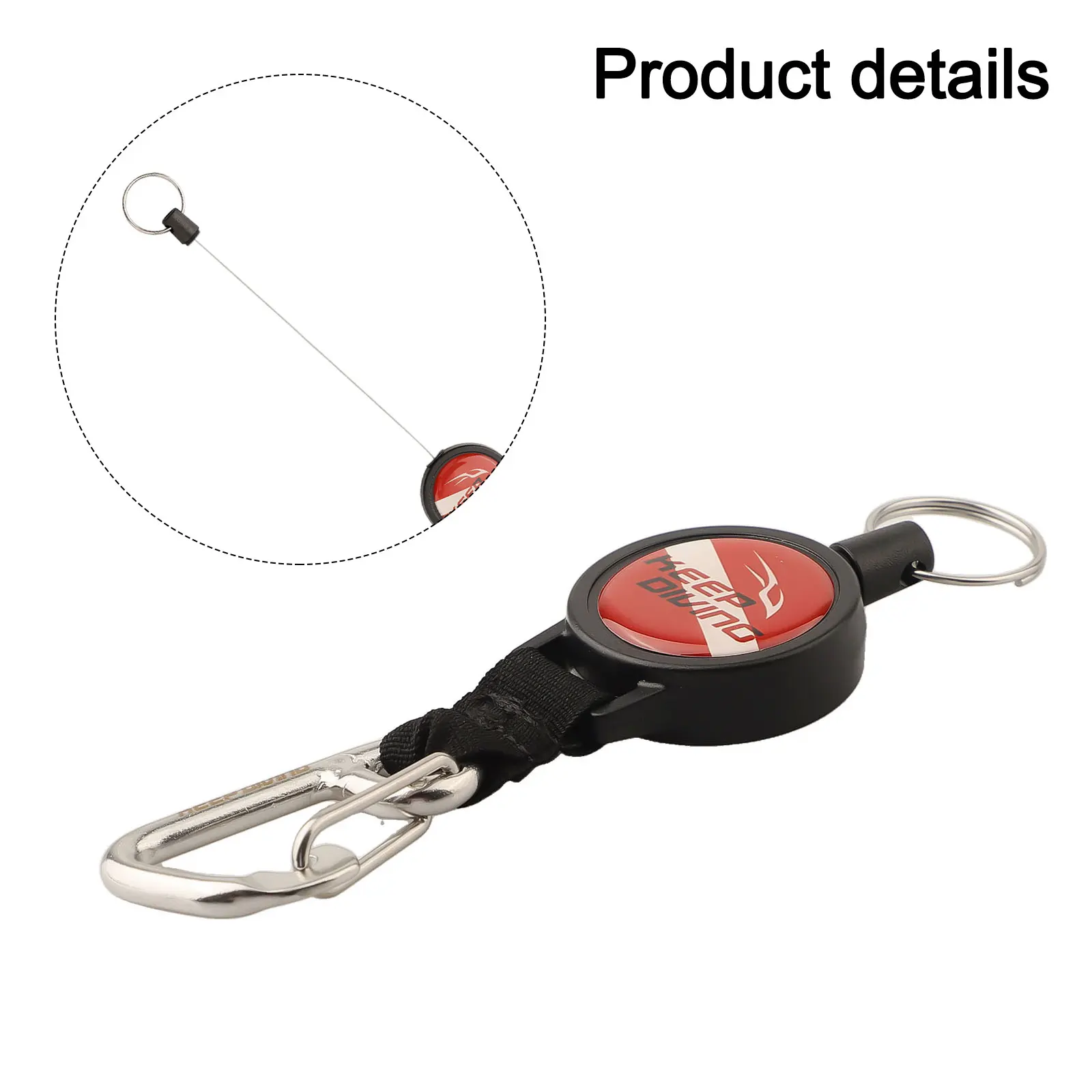 Compact Retractable Lanyard for Scuba Diving with For BCD Mount and Functional Design for Snorkeling and Spearfishing Tasks