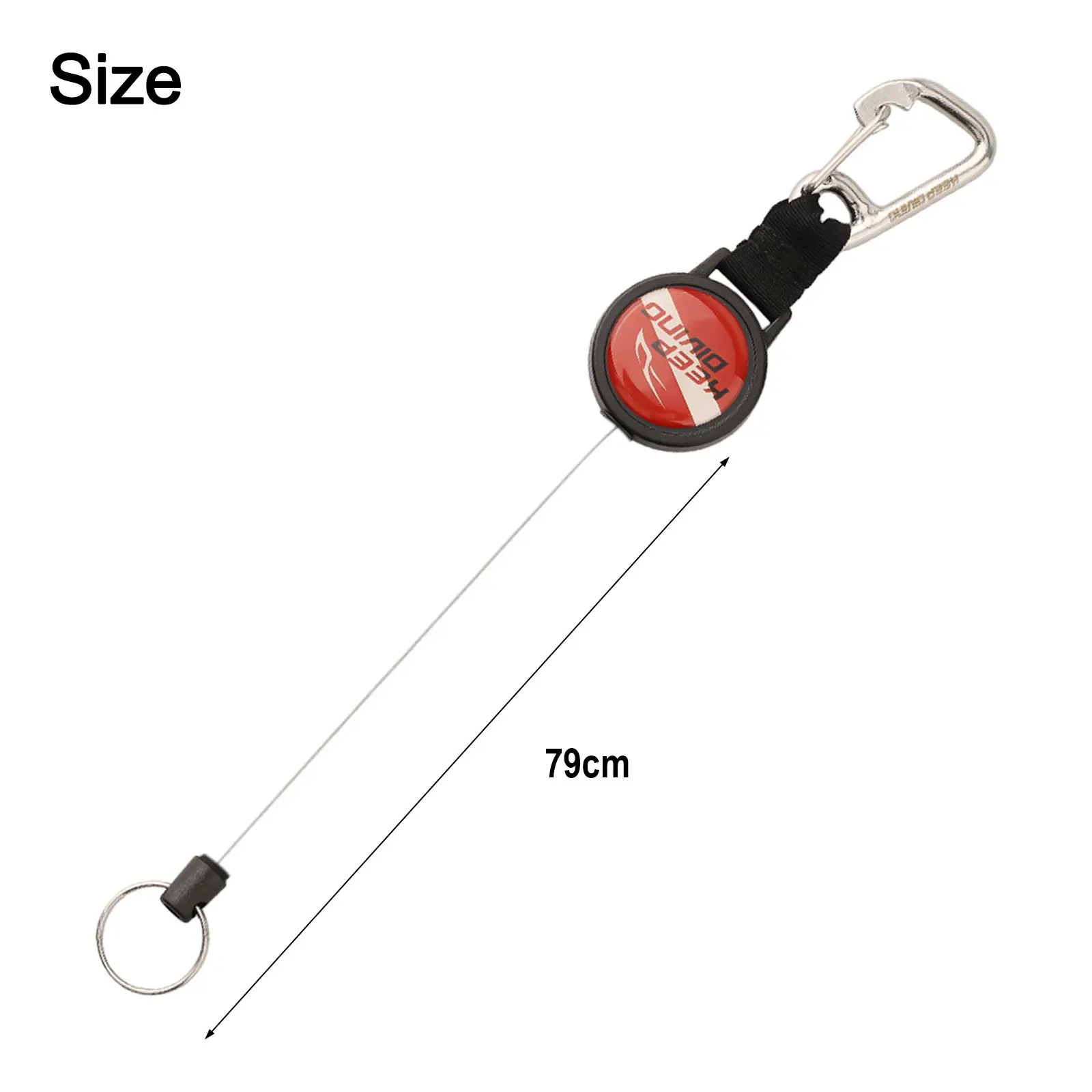 Compact Retractable Lanyard for Scuba Diving with For BCD Mount and Functional Design for Snorkeling and Spearfishing Tasks
