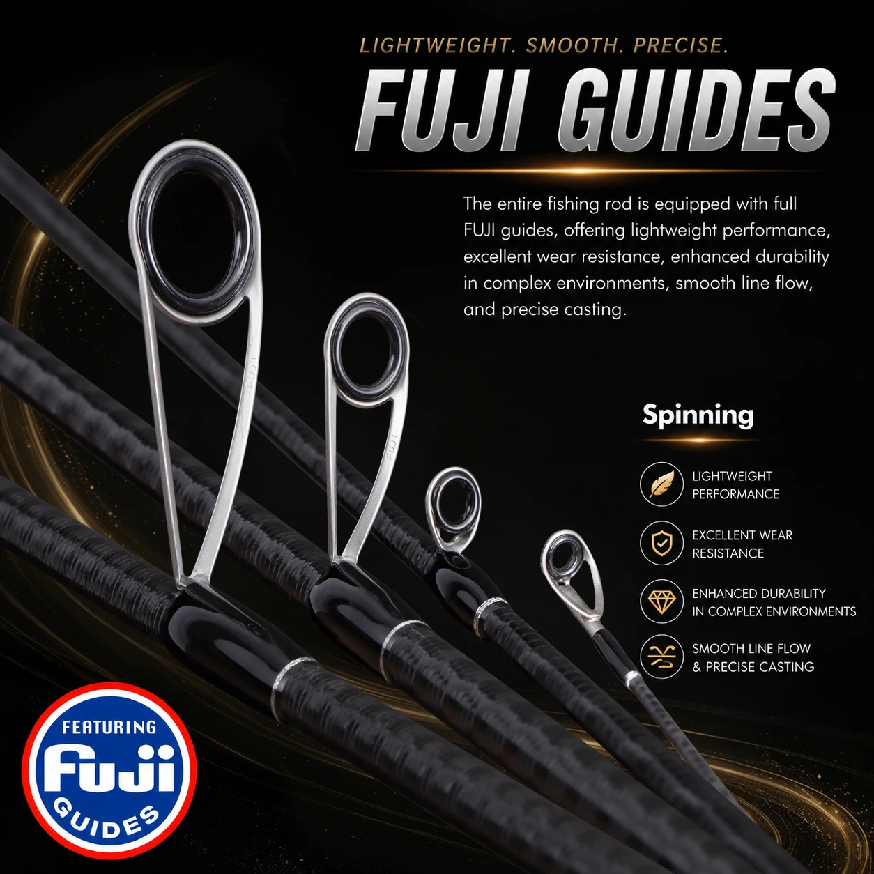 BUDEFO RUBINE FUJI Guide 40T Carbon Spinning Casting Lure Rod ML/MH 3-28g Bass Pike Zander Perch Fishing Rod 2.08m/2.13m/2.28m Fast Action Ultra Light Seabass Trout Asp Predator Rod Long Casting Saltwater Freshwater