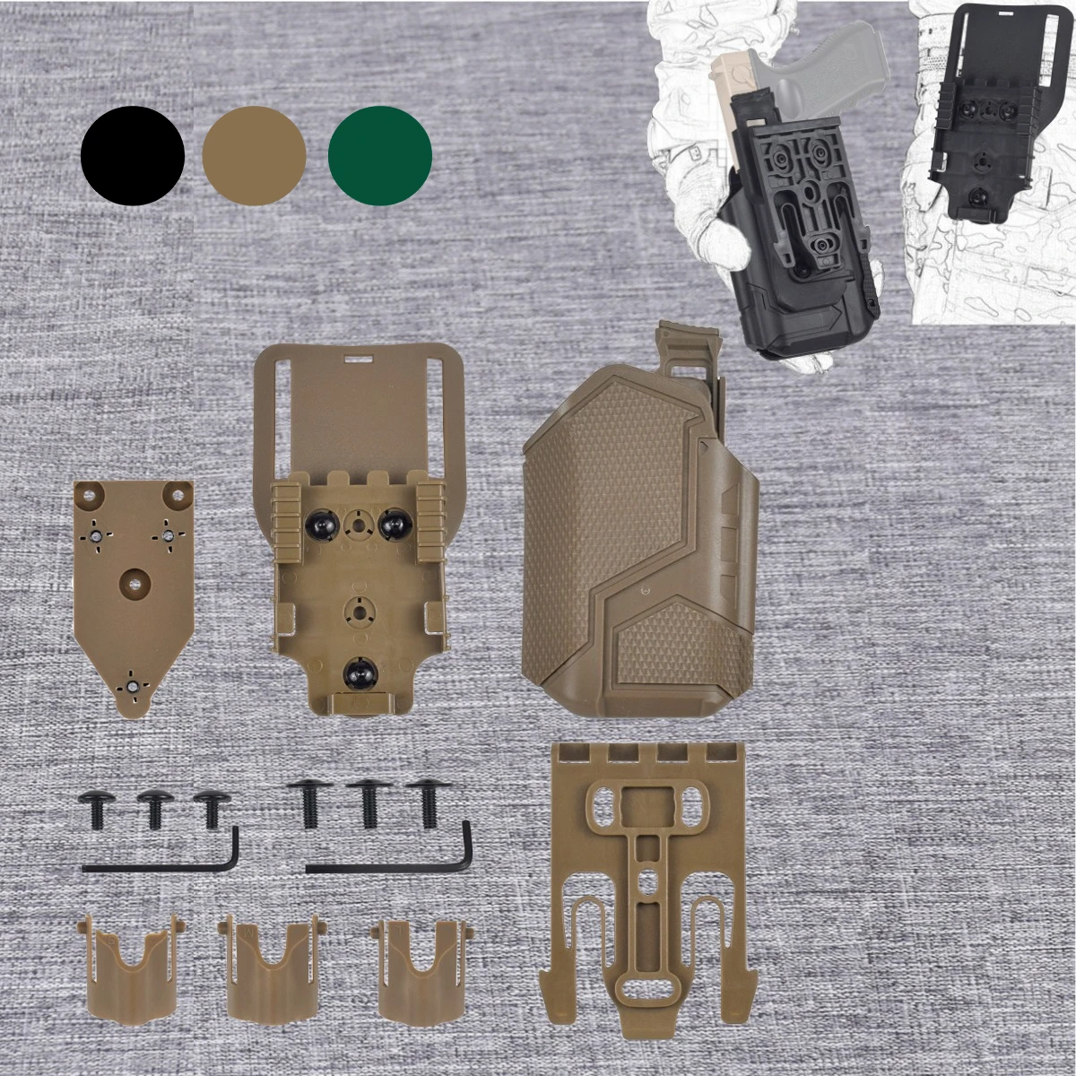Right Hand Tactical Holster Universal Hunting Holder Use with X300U-A Flashlight For SIG SAUER WALTHER