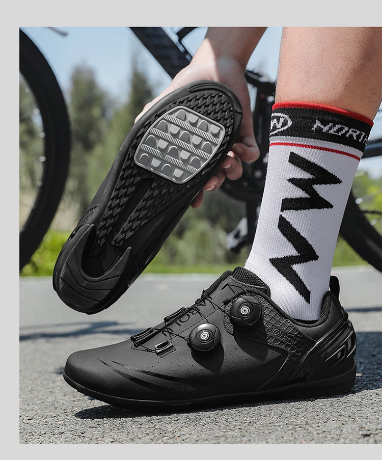 Unisex Cycling Shoes Breathable SPD Road Cycling Shoes Professional MTB Mountain Cycling Shoes Lockless Training Cycling Shoes