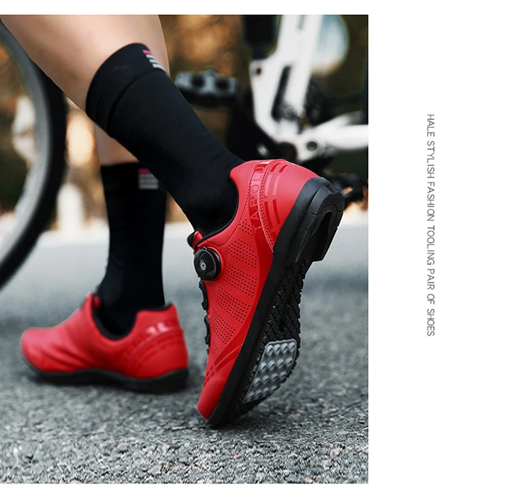 Unisex Cycling Shoes Breathable SPD Road Cycling Shoes Professional MTB Mountain Cycling Shoes Lockless Training Cycling Shoes