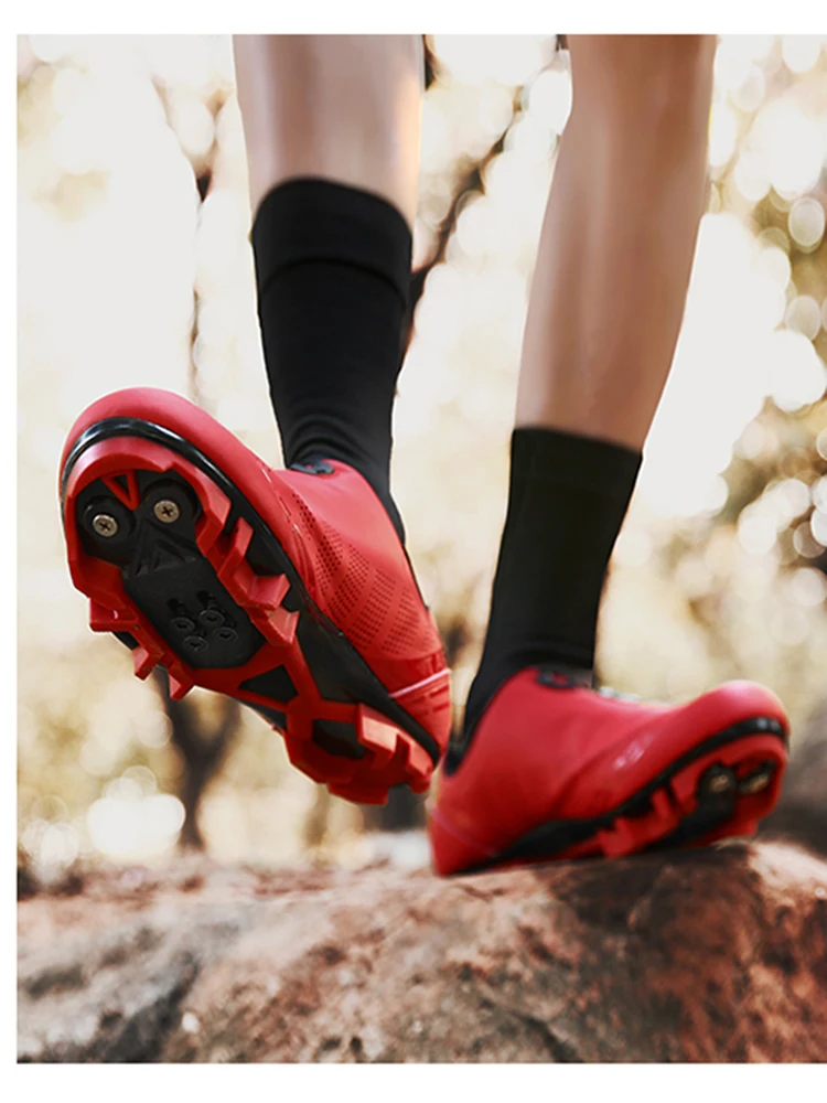 Unisex Cycling Shoes Breathable SPD Road Cycling Shoes Professional MTB Mountain Cycling Shoes Lockless Training Cycling Shoes
