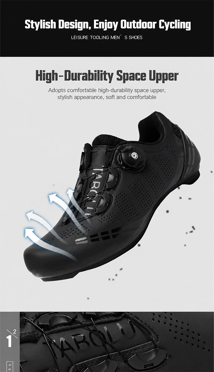 Unisex Cycling Shoes Breathable SPD Road Cycling Shoes Professional MTB Mountain Cycling Shoes Lockless Training Cycling Shoes