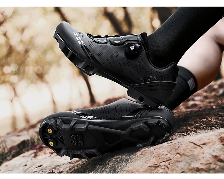 Unisex Cycling Shoes Breathable SPD Road Cycling Shoes Professional MTB Mountain Cycling Shoes Lockless Training Cycling Shoes