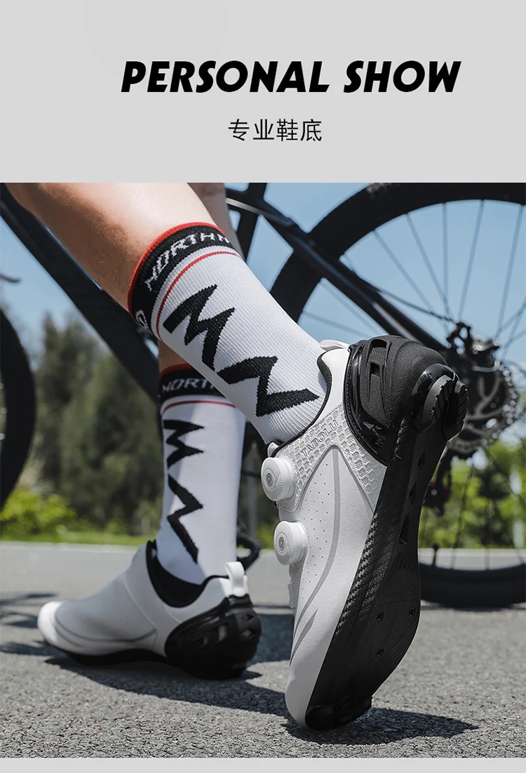 Unisex Cycling Shoes Breathable SPD Road Cycling Shoes Professional MTB Mountain Cycling Shoes Lockless Training Cycling Shoes