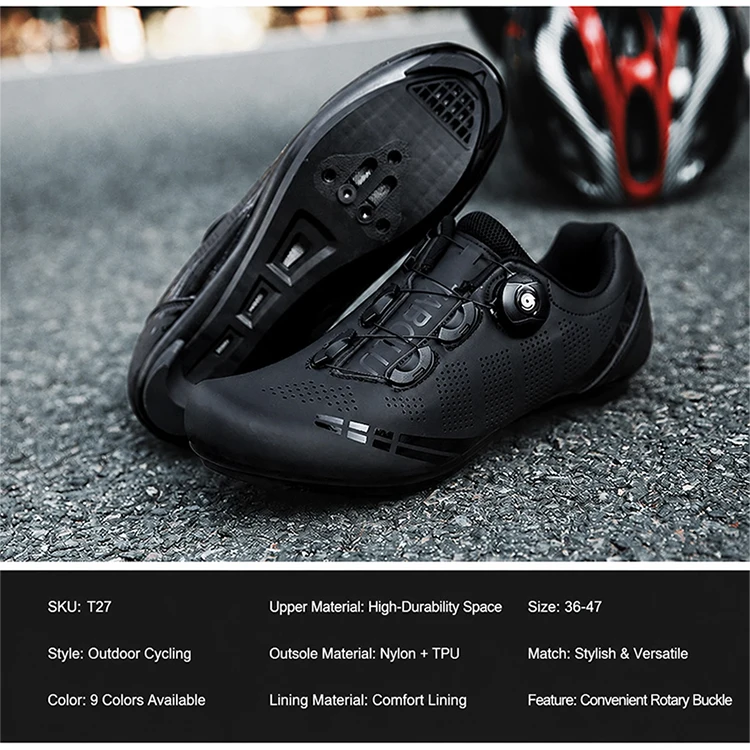 Unisex Cycling Shoes Breathable SPD Road Cycling Shoes Professional MTB Mountain Cycling Shoes Lockless Training Cycling Shoes