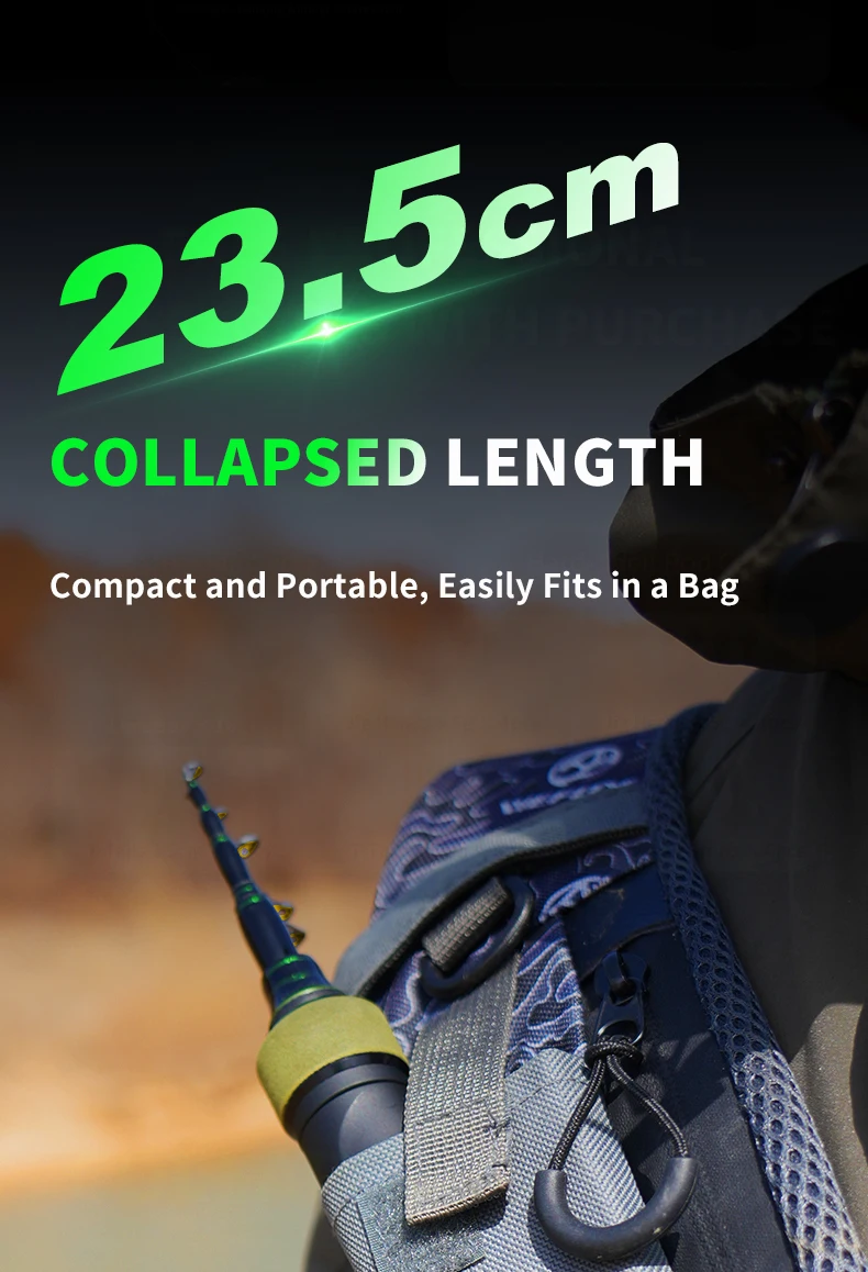 Cadence Elves Ultralight Telescopic Fishing Rod 77g 23.5cm 3kg Test Curve Lightweight Portable Fishing Gear
