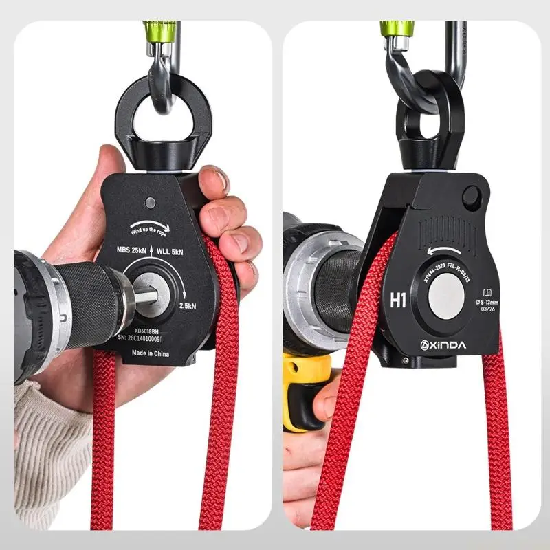 1PC High Capacity Safety Rope Retrievers Retractor For Mountaineering And Rescuing