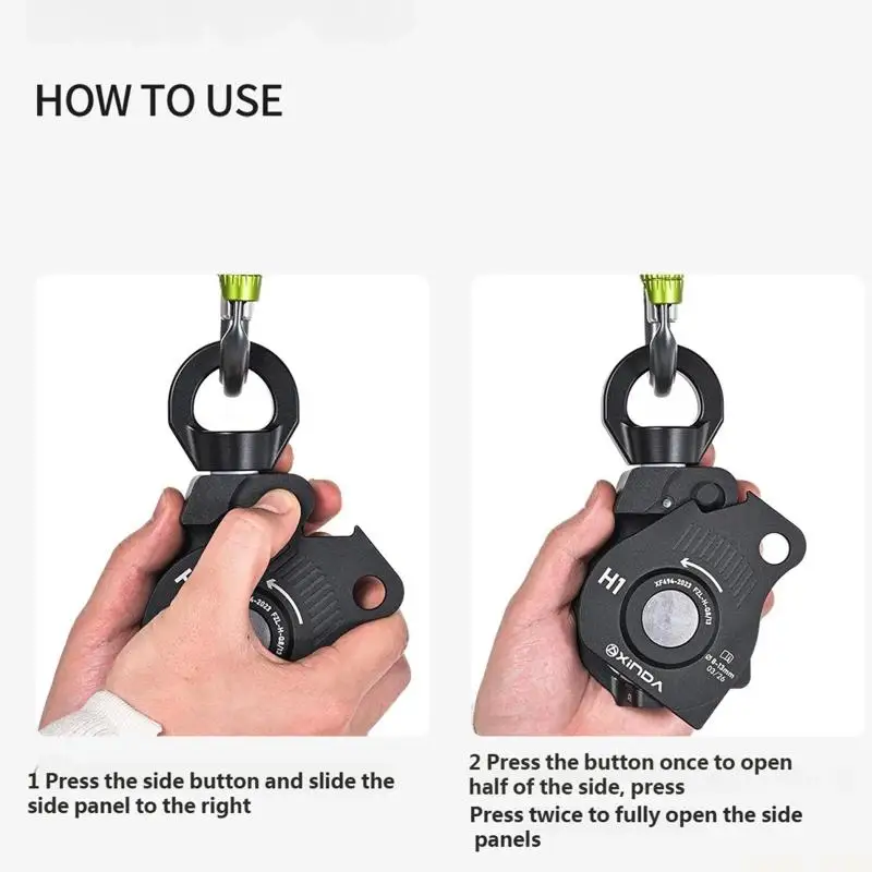 1PC High Capacity Safety Rope Retrievers Retractor For Mountaineering And Rescuing