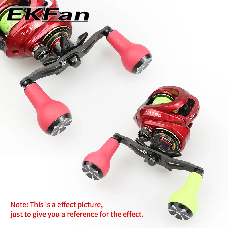 EKFan Baitcasting Fishing Reel Handle 105mm Carbon Fiber TPE Knob for Dai/Shima 8x5mm Modification Reel Handle Saltwater