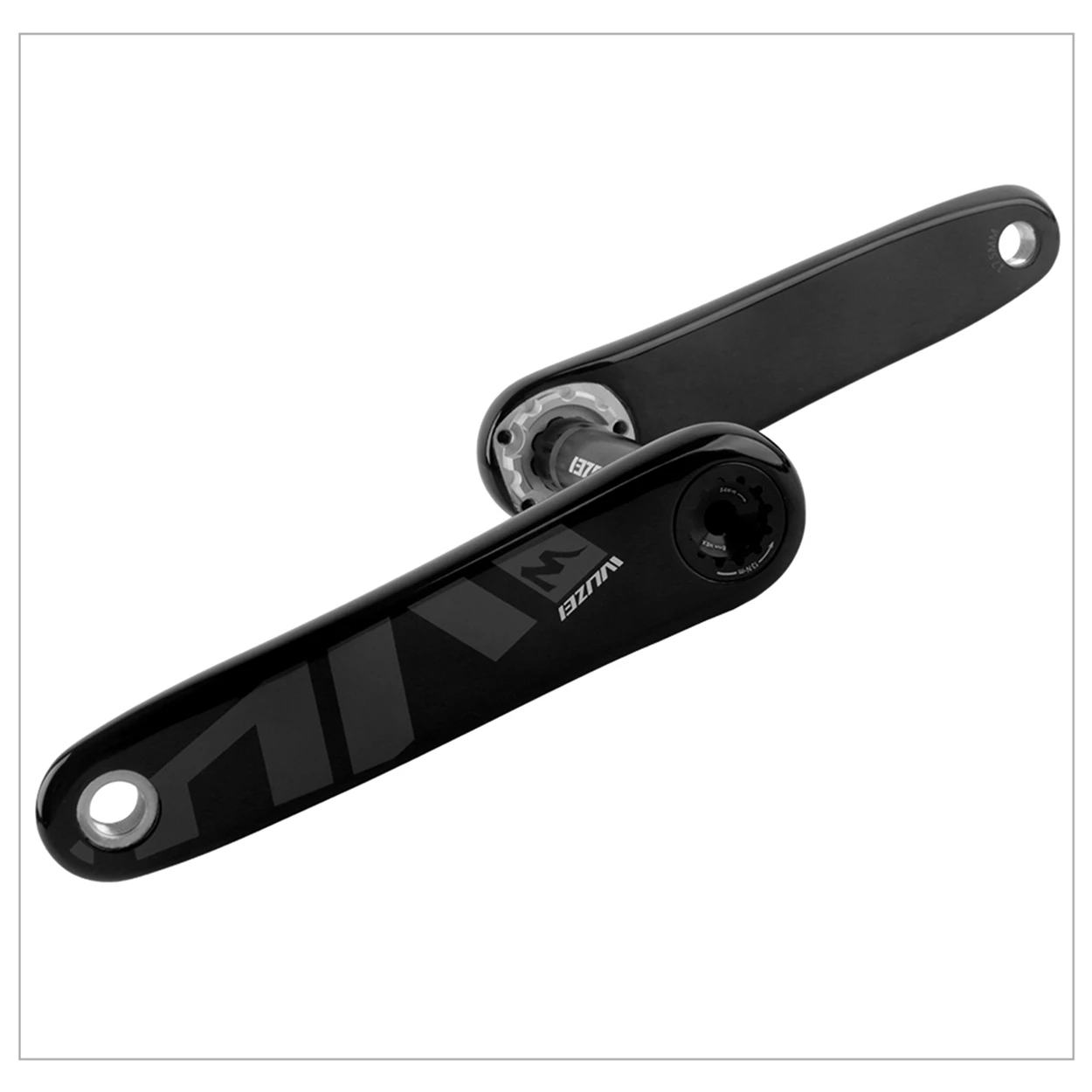 WUZEI Carbon Fiber MTB Crank 3 Bolts Direct Mount Mountain Bicycle Sprocket 165 170 175mm Bike Crank Arm 24mm AL7075 Axle