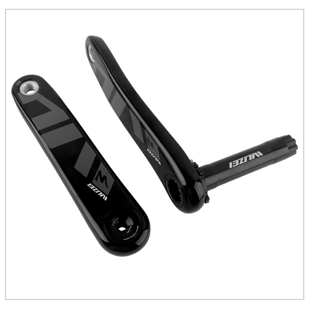 WUZEI Carbon Fiber MTB Crank 3 Bolts Direct Mount Mountain Bicycle Sprocket 165 170 175mm Bike Crank Arm 24mm AL7075 Axle