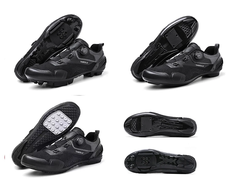 Men's Cycling Shoes Professional MTB Mountain Bike Shoes Knitted Breathable SPD Road Lock Shoes Ladies SPD Cleats Cycling Shoes