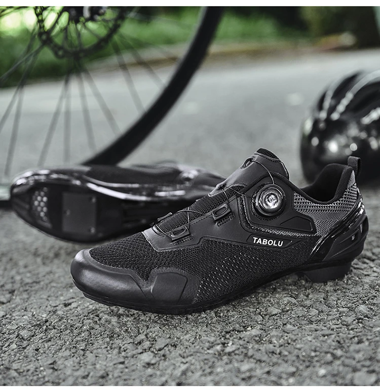 Men's Cycling Shoes Professional MTB Mountain Bike Shoes Knitted Breathable SPD Road Lock Shoes Ladies SPD Cleats Cycling Shoes