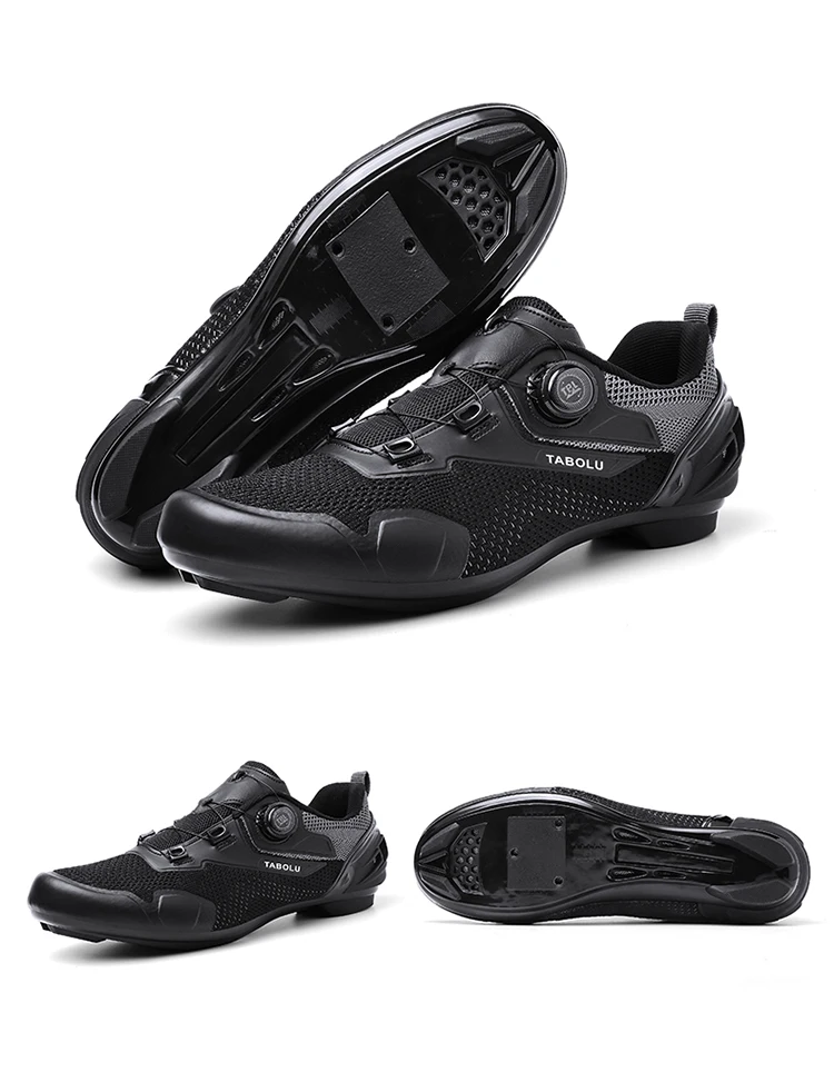 Men's Cycling Shoes Professional MTB Mountain Bike Shoes Knitted Breathable SPD Road Lock Shoes Ladies SPD Cleats Cycling Shoes