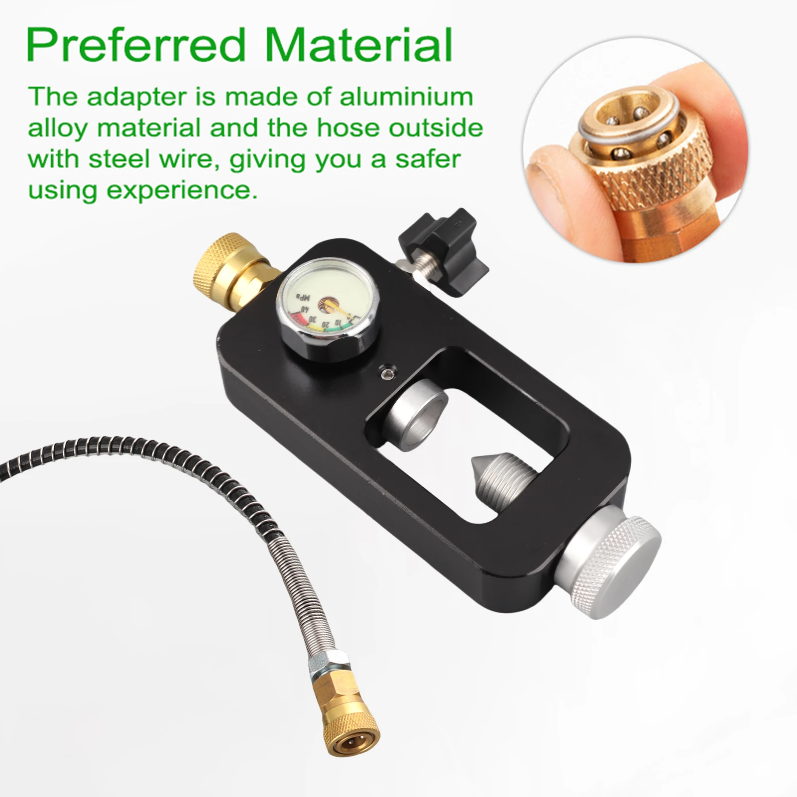 Outdoor Easy Install Scubas Diving Tanks Refill Adapter Set Oxygen Cylinder Adapter Practical Outdoor Diving Accessory