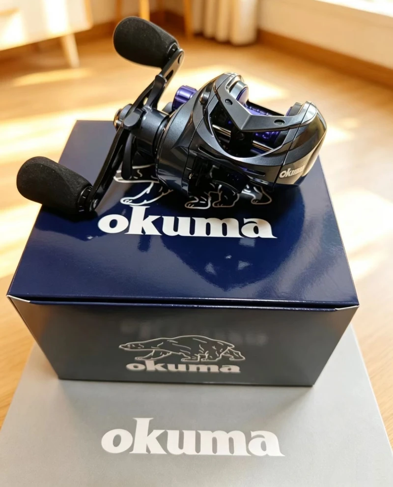 OKUMA Baitcasting Reel 7.2:1 8KG Max Drag Metal Wire Cup Fishing Reel For Bass in Ocean Environment Casting Reel Accessories