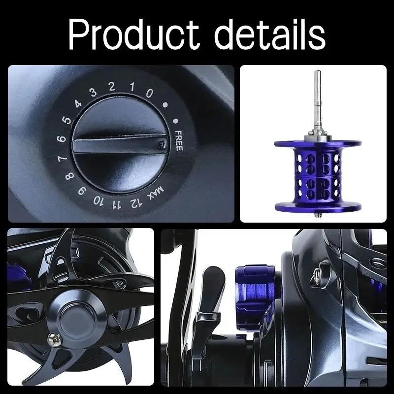 OKUMA Baitcasting Reel 7.2:1 8KG Max Drag Metal Wire Cup Fishing Reel For Bass in Ocean Environment Casting Reel Accessories
