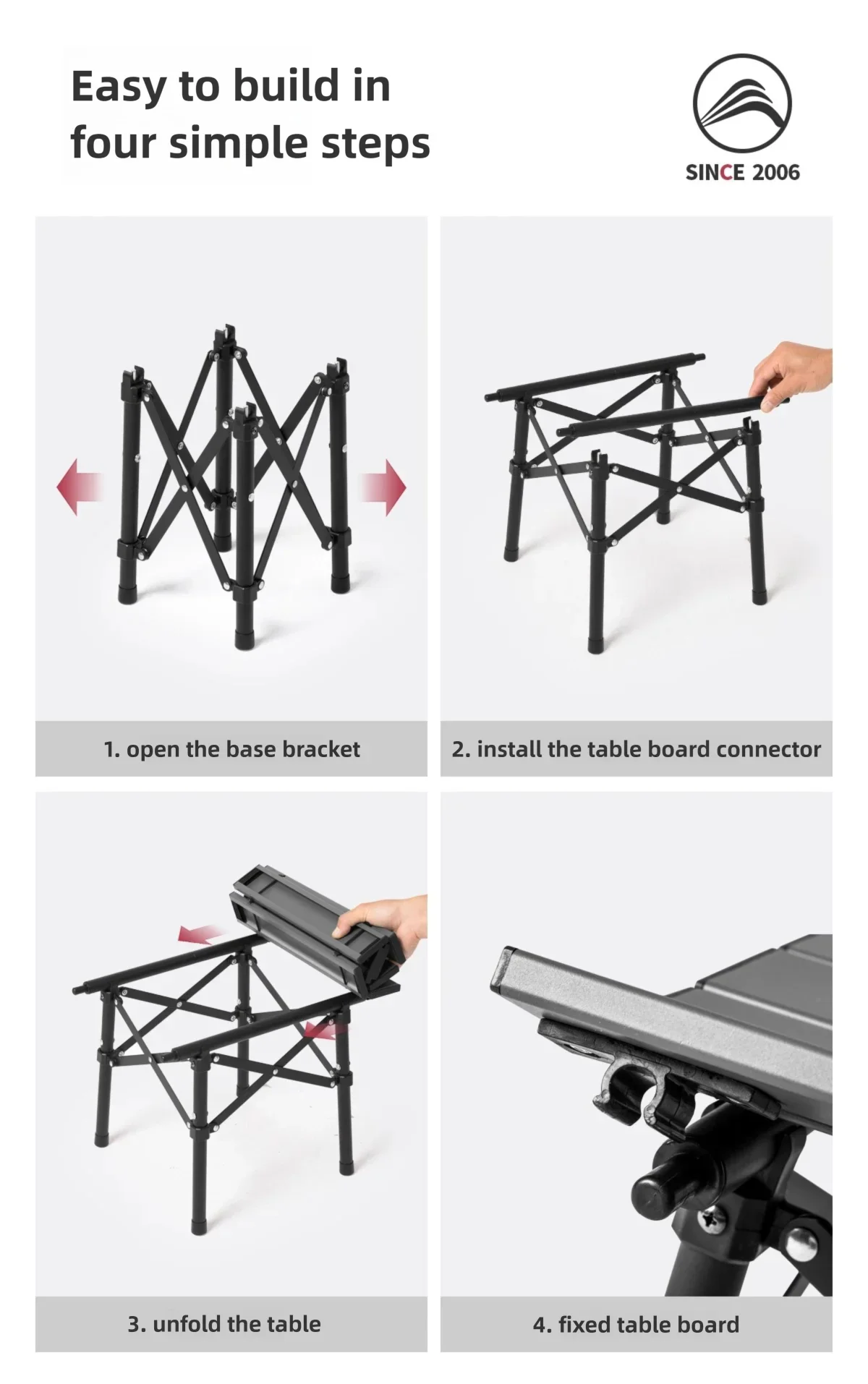BISINNA Aluminum Alloy Camping Table Ultra-light Portable Folding Table for Outdoor Hiking Picnic Fishing Barbecue Travel