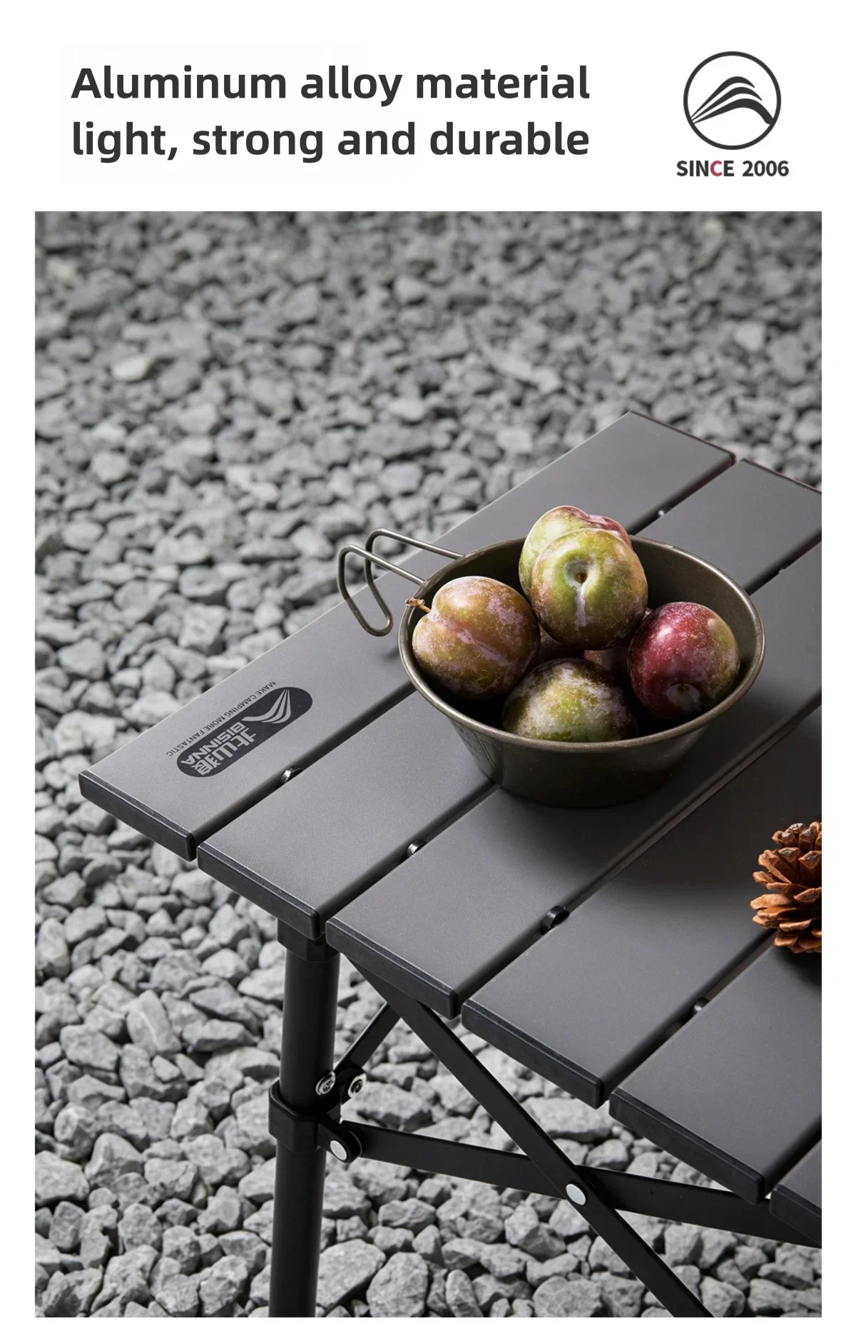 BISINNA Aluminum Alloy Camping Table Ultra-light Portable Folding Table for Outdoor Hiking Picnic Fishing Barbecue Travel