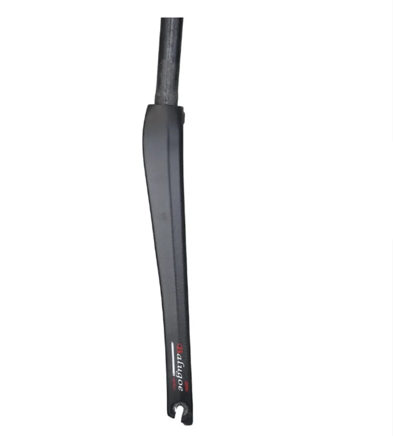 BALUGOE 700c Road Bike Fork Carbon Fiber 23C/25C/28C Tire Bicycle Hard Forks 3K Matte Bicycle Forks Straight Tube 28.6mm Fork