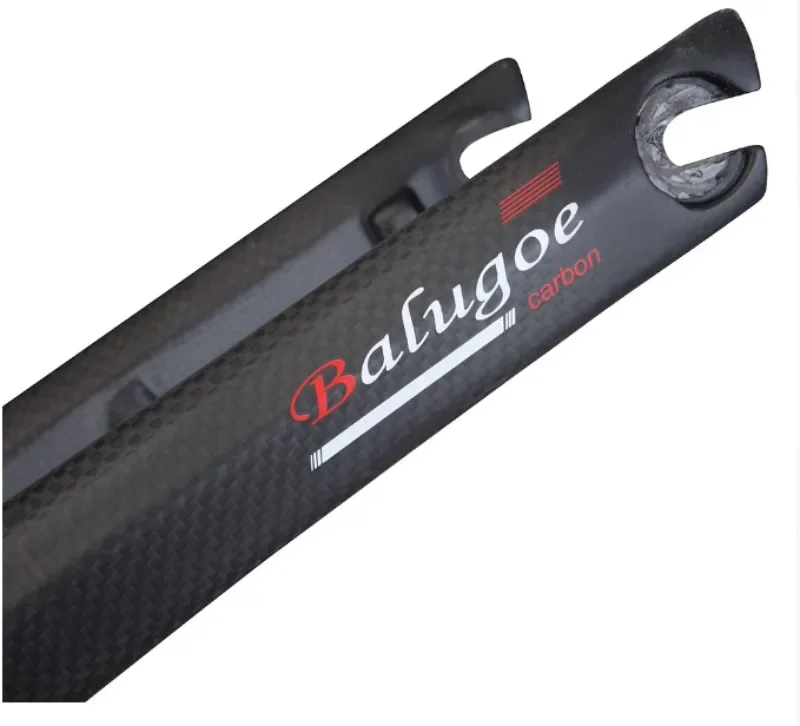 BALUGOE 700c Road Bike Fork Carbon Fiber 23C/25C/28C Tire Bicycle Hard Forks 3K Matte Bicycle Forks Straight Tube 28.6mm Fork