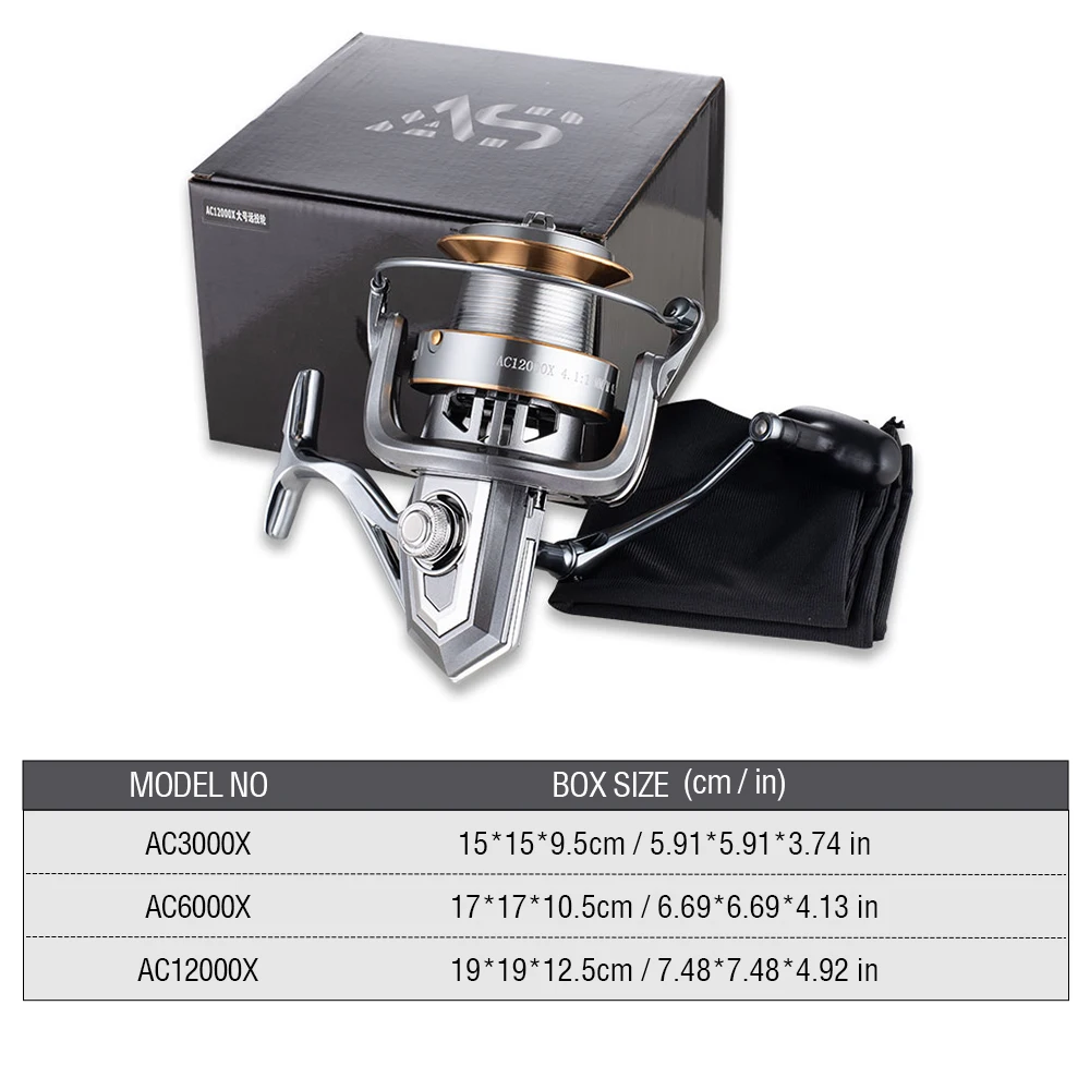 1PCS Long Casting Spinning Fishing Reel, 5+1 Stainless Steel Bearings, CNC Aluminum Spool, Max Drag 20kg/44lbs