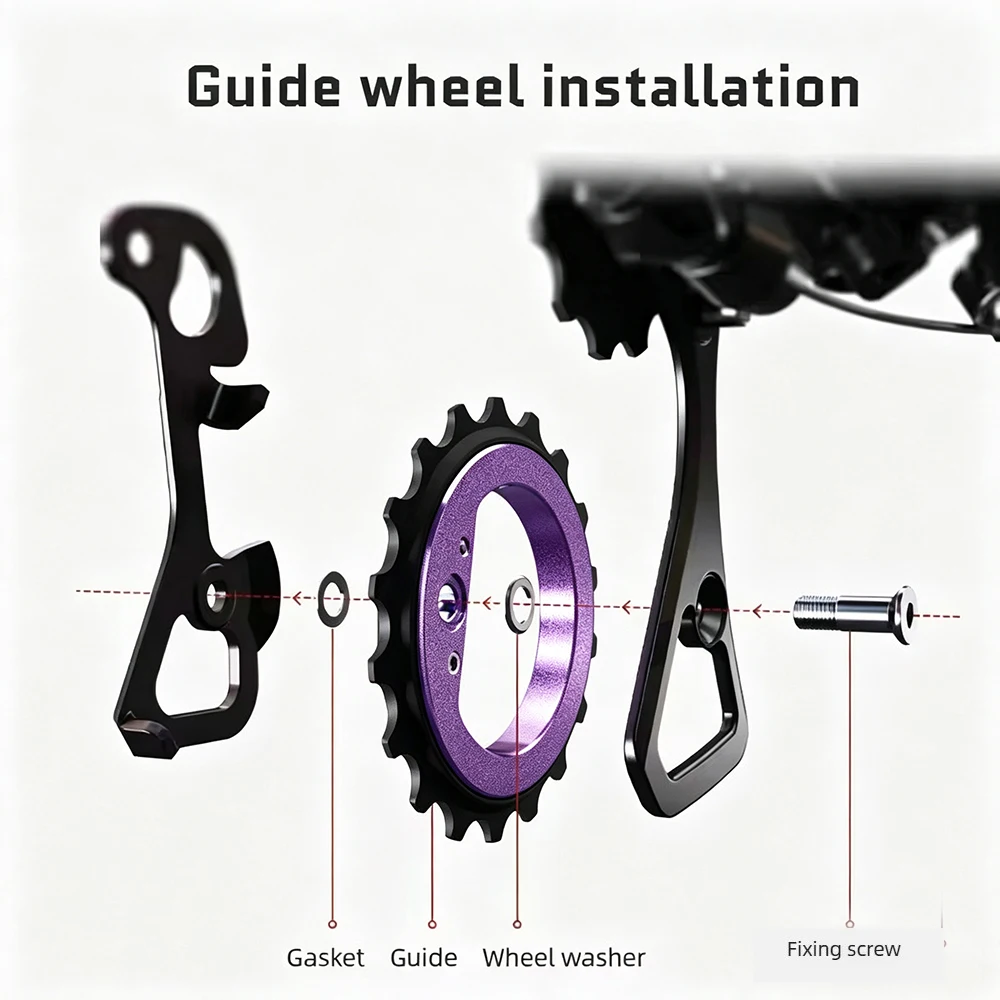 18T Ultralight Hollow Ceramic Bearing Jockey Wheel Rear Derailleur Pulley for 9/10/11/12 Speeds QED R8000 R7000 Road Bike DIY