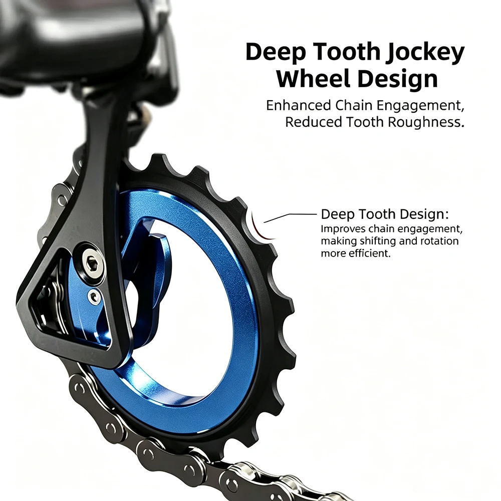 18T Ultralight Hollow Ceramic Bearing Jockey Wheel Rear Derailleur Pulley for 9/10/11/12 Speeds QED R8000 R7000 Road Bike DIY