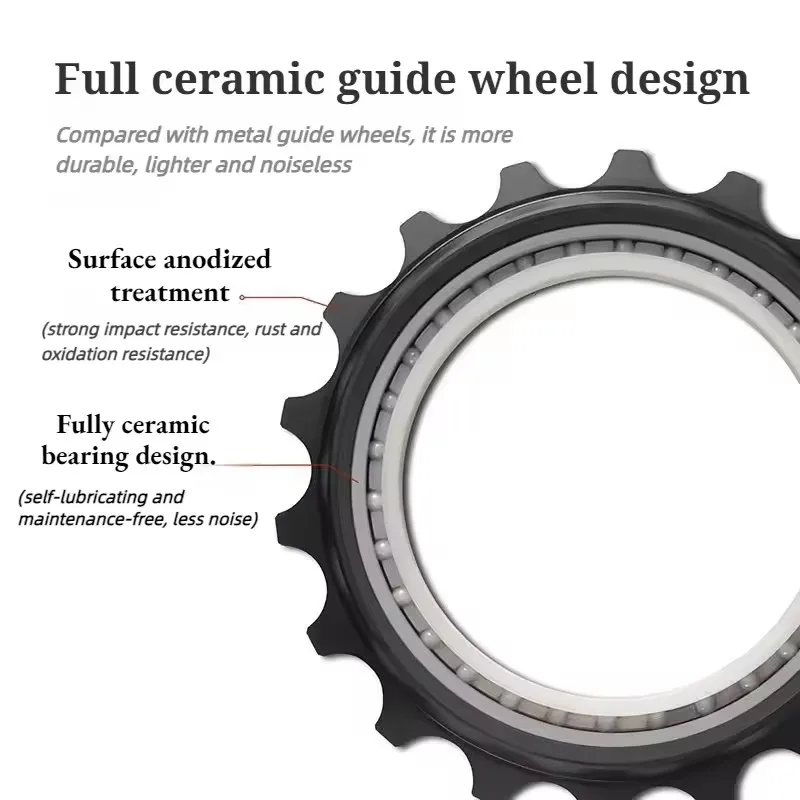 18T Ultralight Hollow Ceramic Bearing Jockey Wheel Rear Derailleur Pulley for 9/10/11/12 Speeds QED R8000 R7000 Road Bike DIY