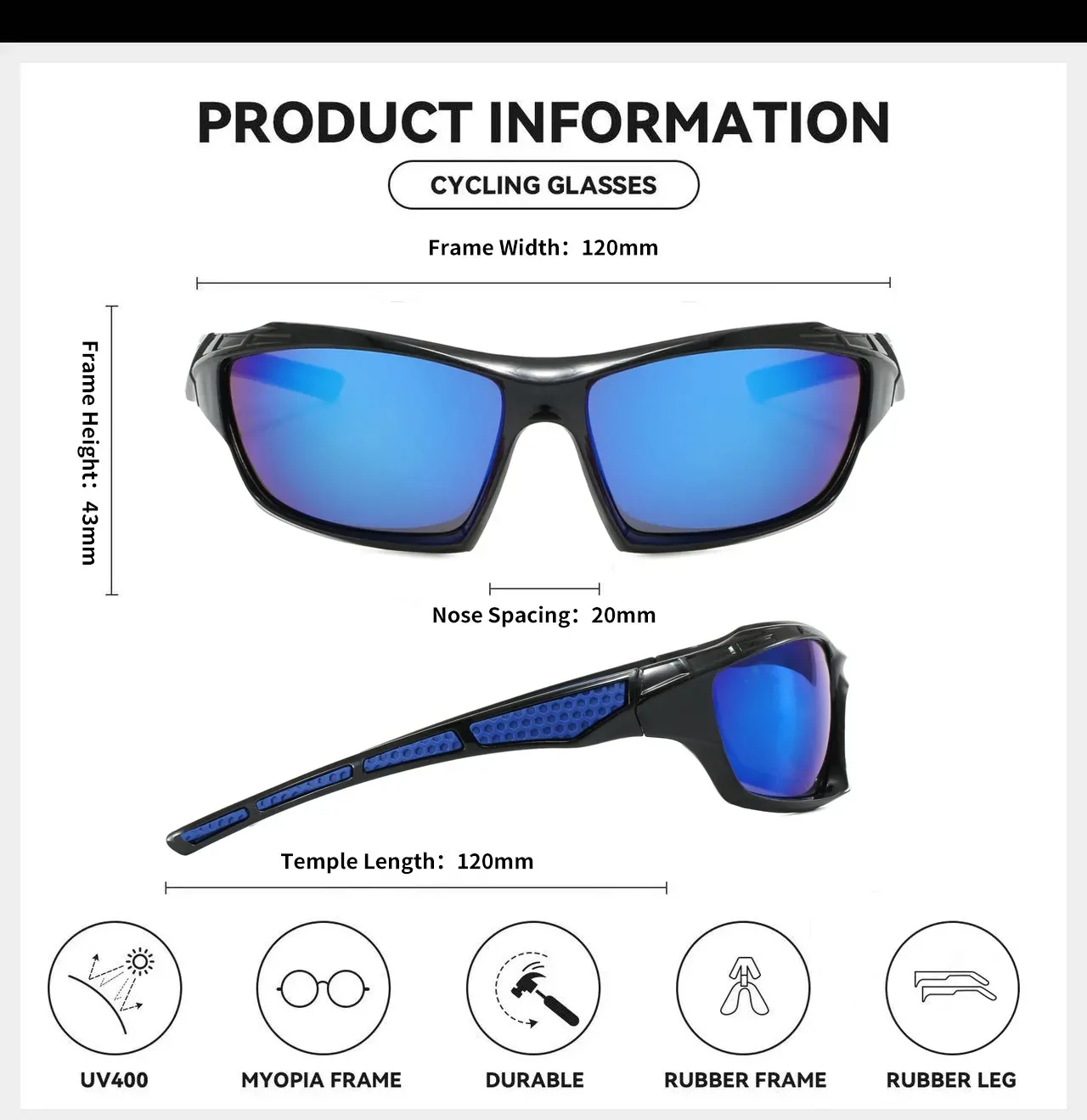 Okuma sunglasses UV400, windproof and sand proof, effectively blocking UV glare and avoiding damage to the eyes from external fa
