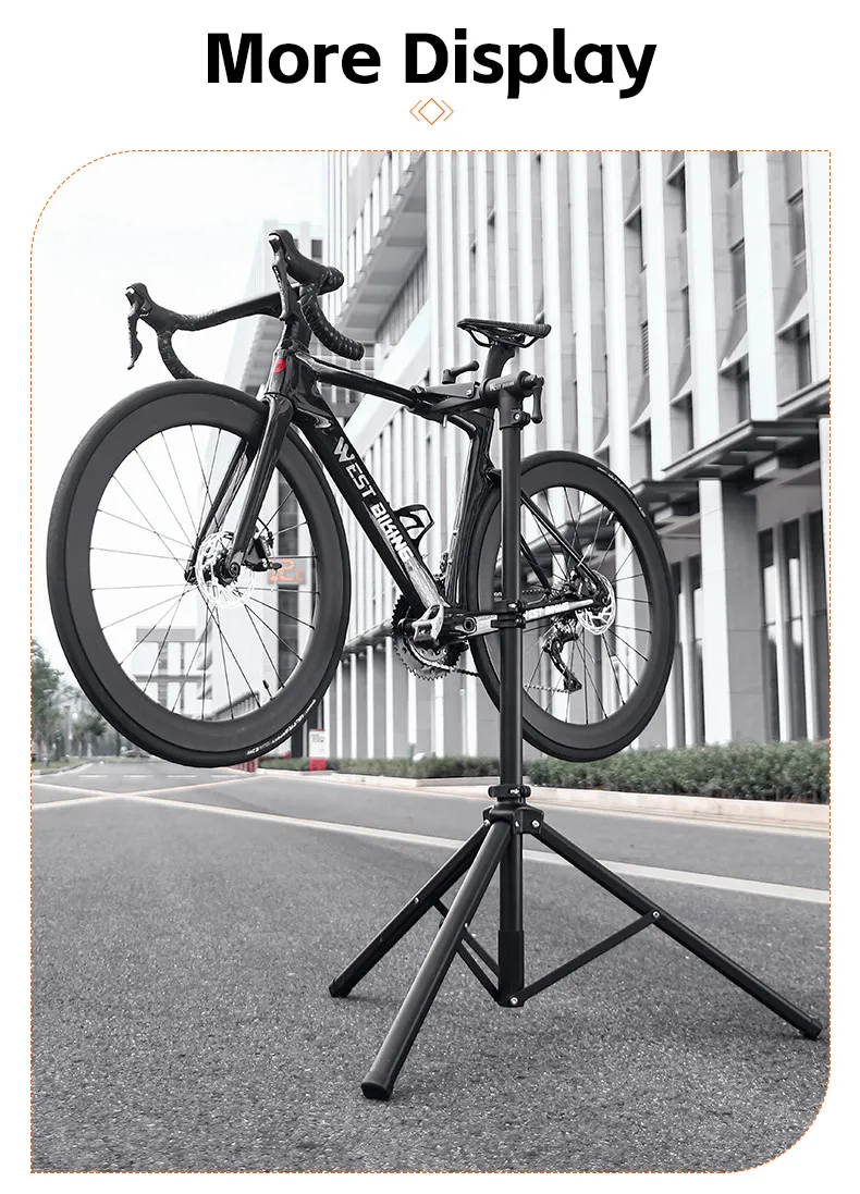 WEST BIKING Bicycle Repair Stand Foldable Indoor Bike Storage Rack Adjustable MTB Road Bike Maintenance Workstand Display Holder