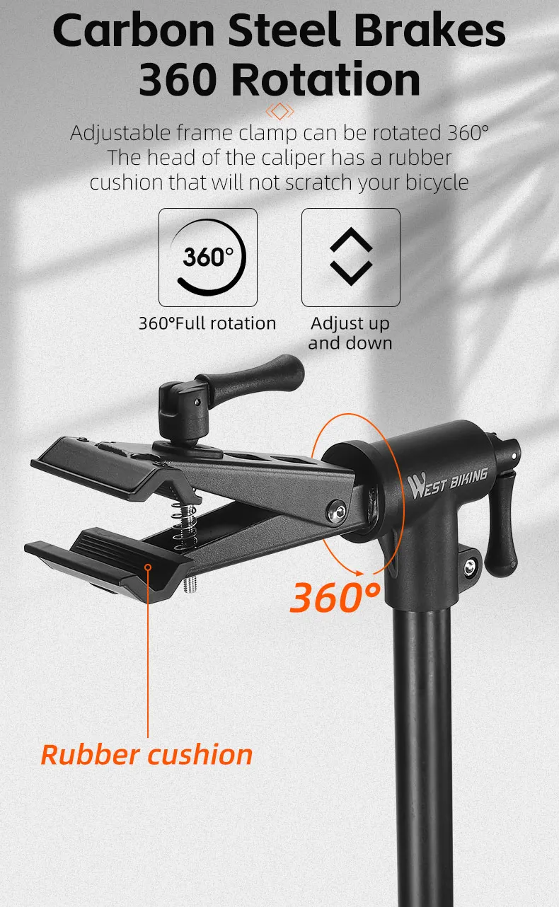 WEST BIKING Bicycle Repair Stand Foldable Indoor Bike Storage Rack Adjustable MTB Road Bike Maintenance Workstand Display Holder