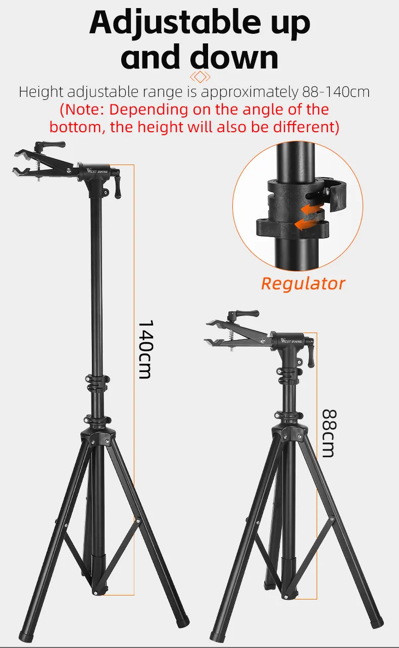 WEST BIKING Bicycle Repair Stand Foldable Indoor Bike Storage Rack Adjustable MTB Road Bike Maintenance Workstand Display Holder